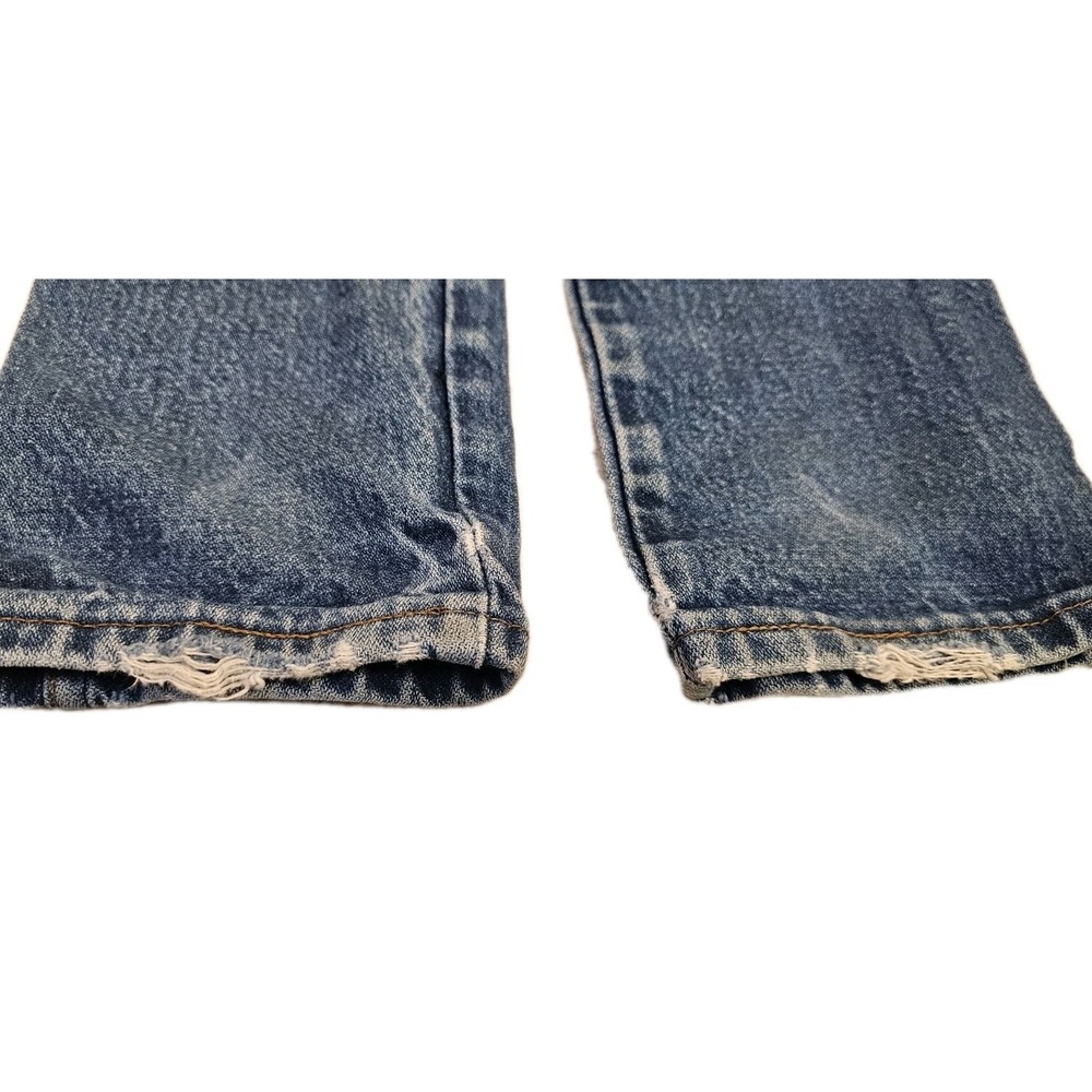 Wrangler Boys Blue Jeans Size 4 Regular Adjustable Waist Denim Broke In - Picture 4 of 5